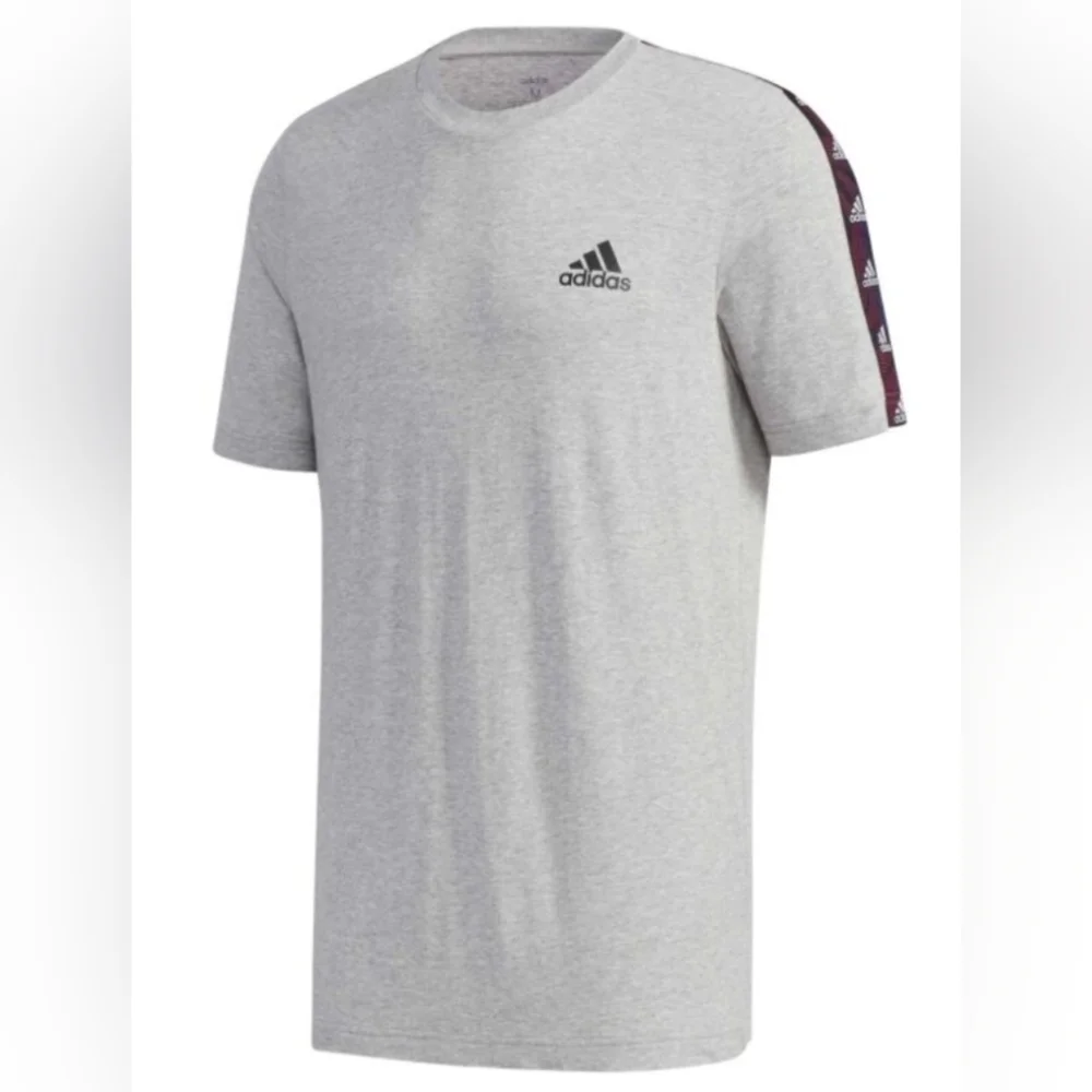 Adidas Gray Short Sleeve Tee with Iconic Logo